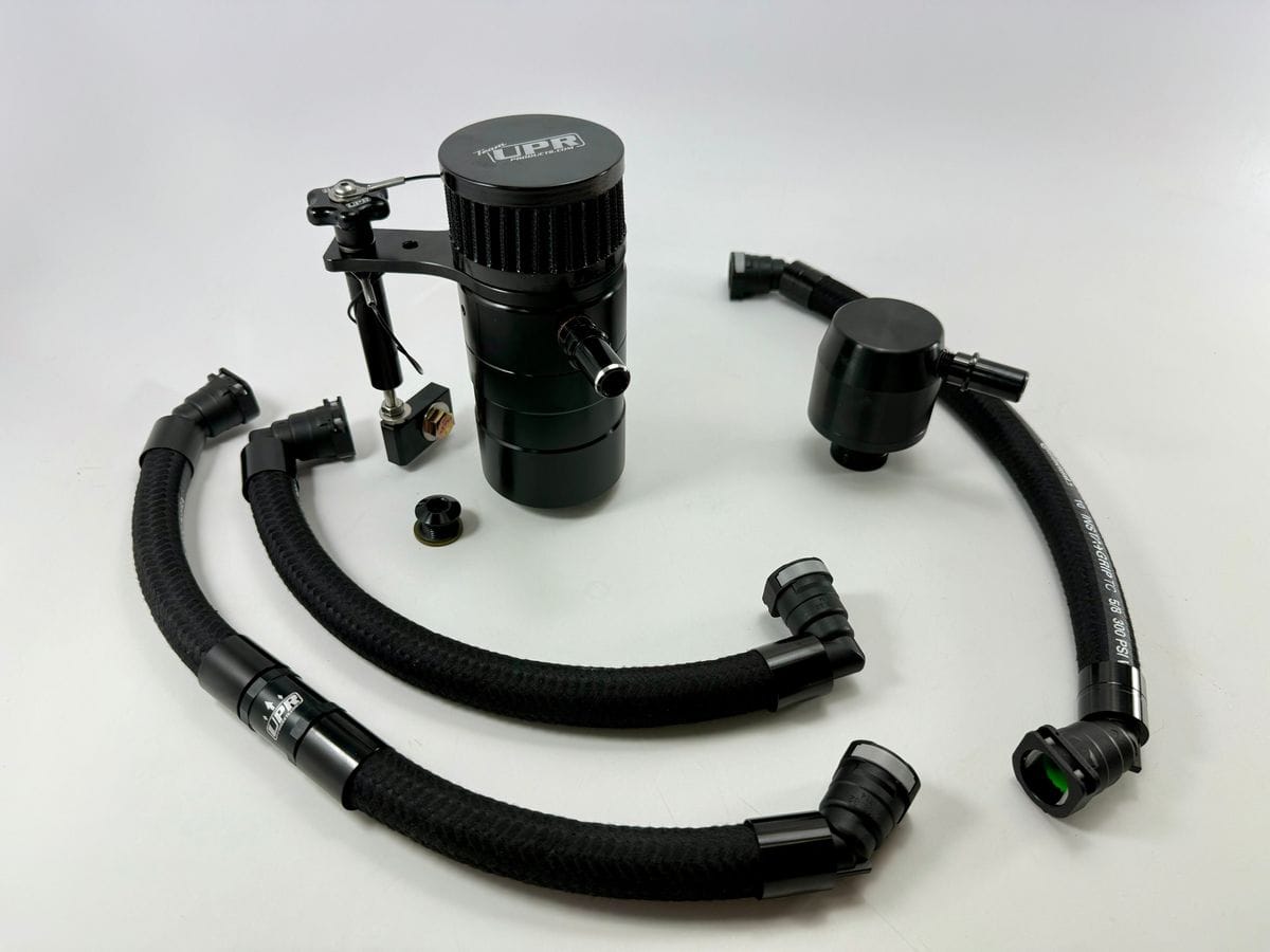 Plug N Play™ Catch Can One Way Breather (fits 21-25 Ford F-150 5.0, also Fits Whipple Supercharger) UPR