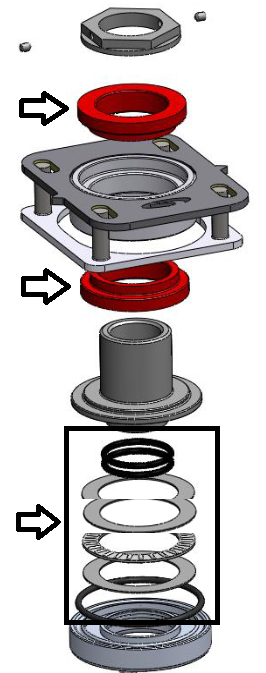 Steeda Mustang Heavy Duty Upper Strut Mounts Bushing and Bearing Kit (2011-2014)