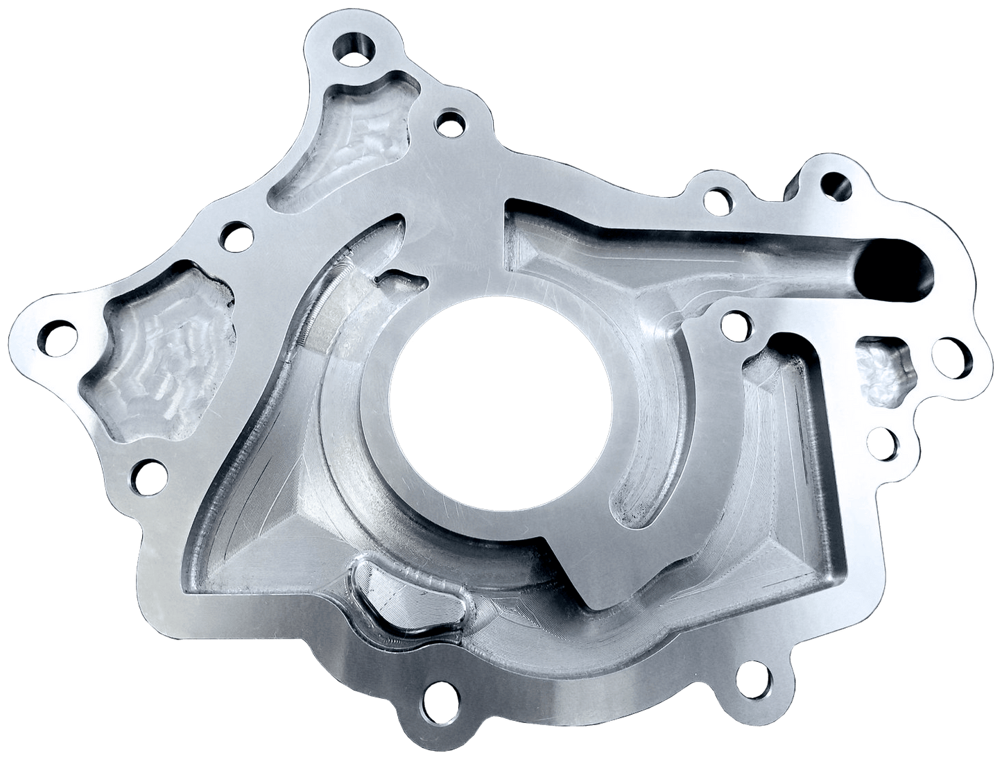 Billet Back Plate Ford Coyote V8 ALL TYPES 2011-UP Steel High-Flow Anti-Cavitation