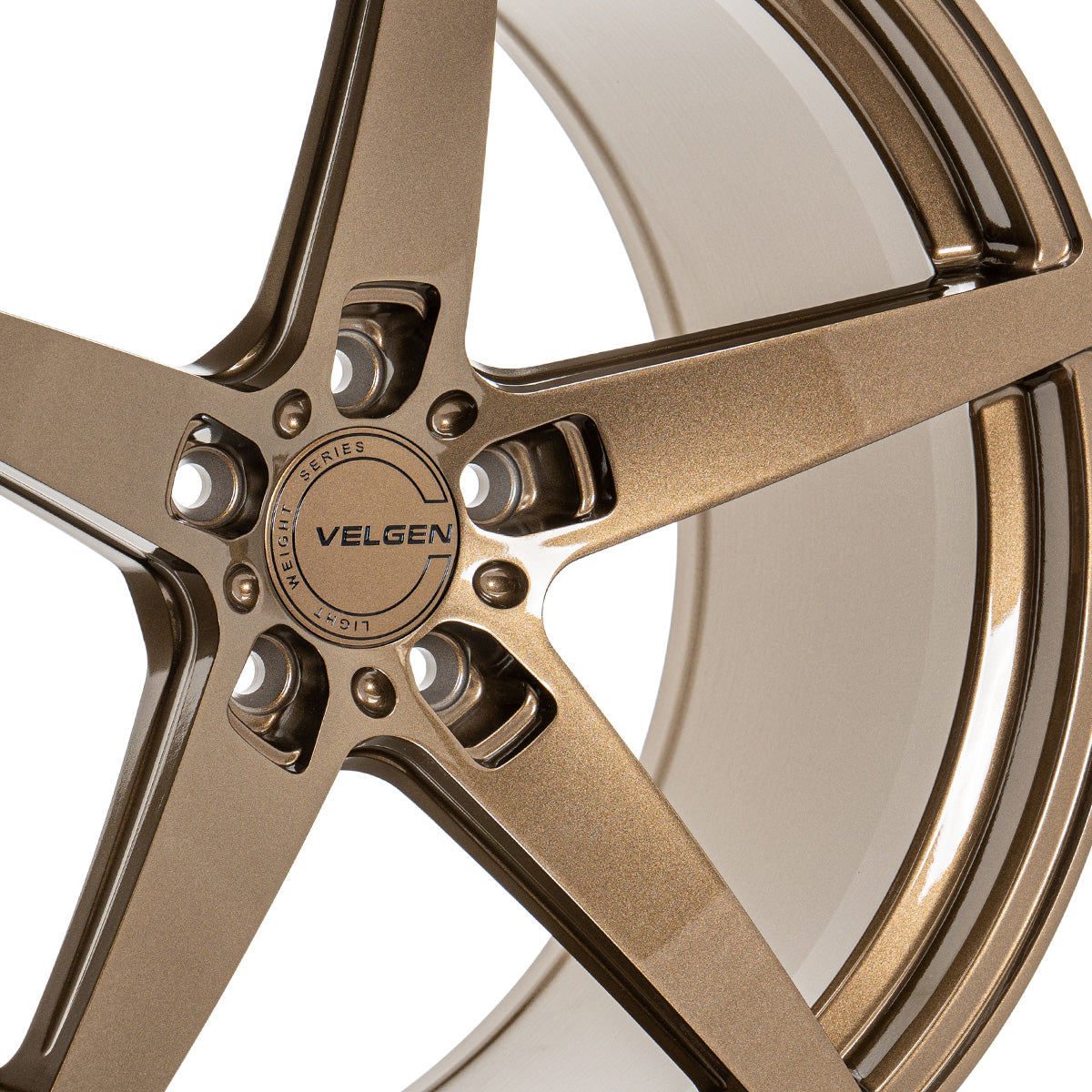 2005+ Ford Mustang Velgen Classic5 V2 Wheel Set (Set of 4) - Gloss Bronze - 20x9.5/20x10.5