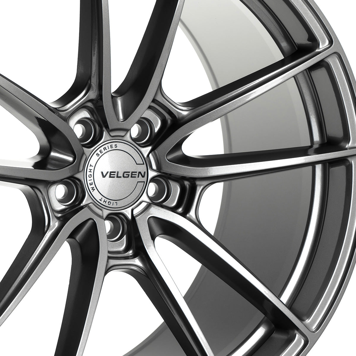 2005+ Ford Mustang Velgen VF5 Wheel Set (Set of 4) - Gloss Gunmetal - 20x9.5/20x10.5