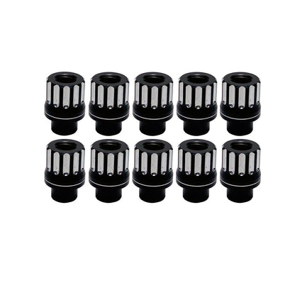 UPR 7075 Billet Aluminum Lug Nut 1/2-20 with .440" Shank 10pc Set (3007-101) Black and Machined
