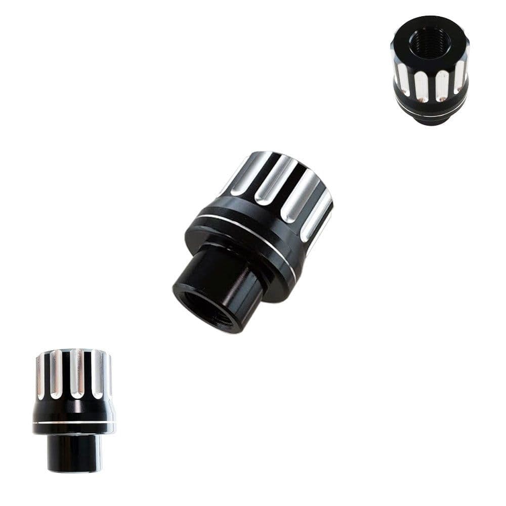 UPR 7075 Billet Aluminum Lug Nut M12-1.50 with .440" Shank (3007-103) Black and Machined