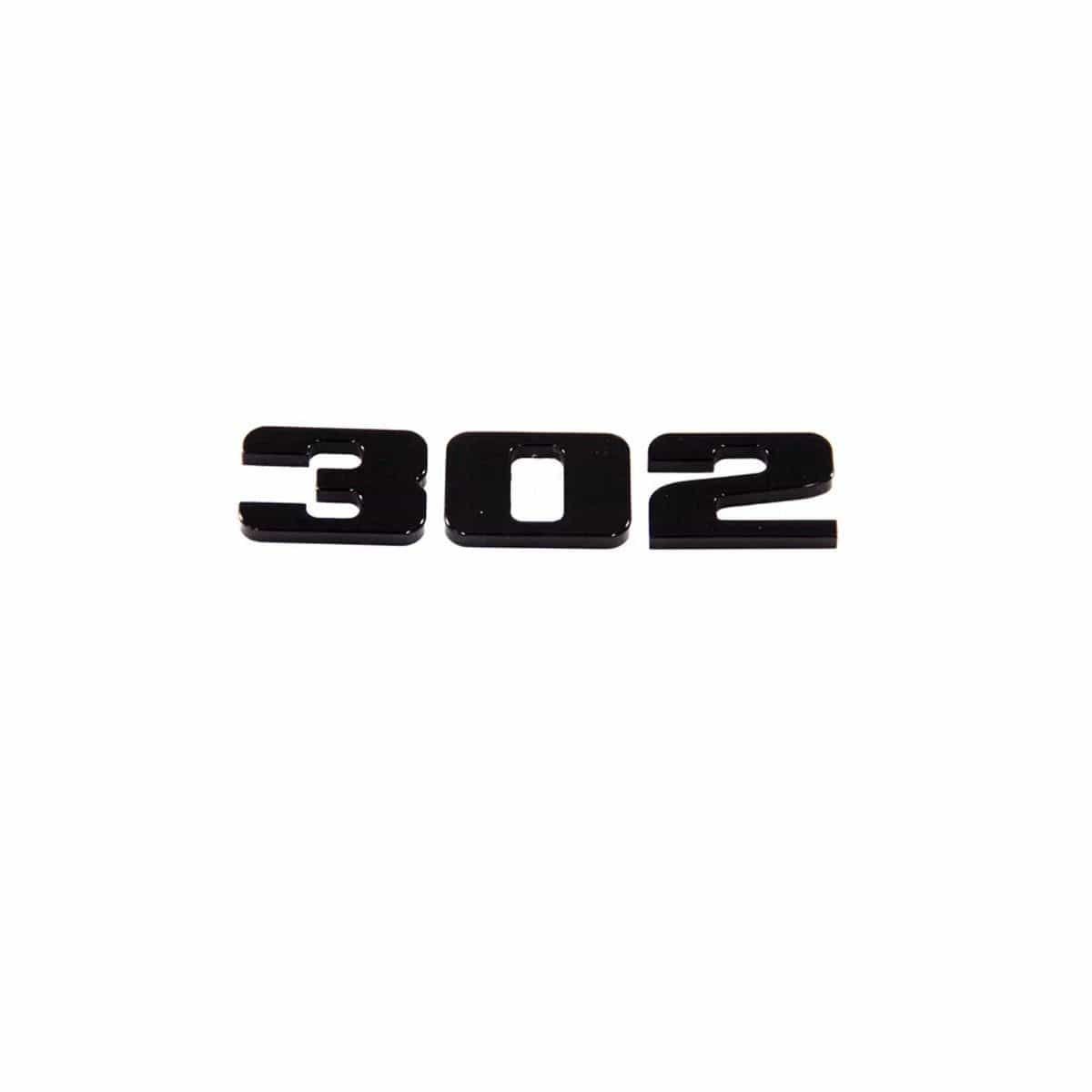 Black Aluminum 302 Mustang Ford Engine Badge Emblem Fits 5.0 3667-09