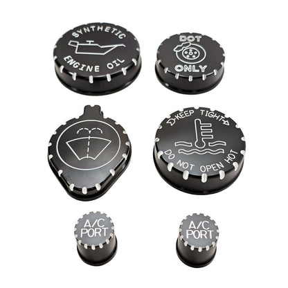 Billet Engine Cap Cover Package (fits 15-24 Mustang GT & V6) UPR