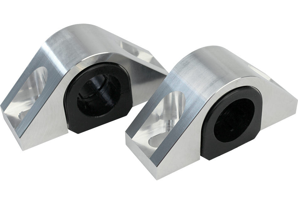 Steeda Mustang Billet Front Sway Bar Mounts - 1 3/8" I.D. Poly Bushings (2015-2026)