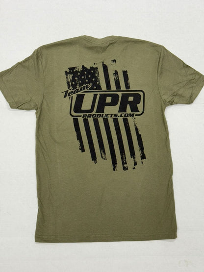 Team UPR American Flag T-Shirt - Military Green