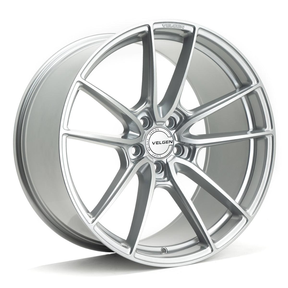 2005+ Ford Mustang Velgen VF5 Wheel Set (Set of 4) - Gloss Silver - 20x9.5/20x10.5
