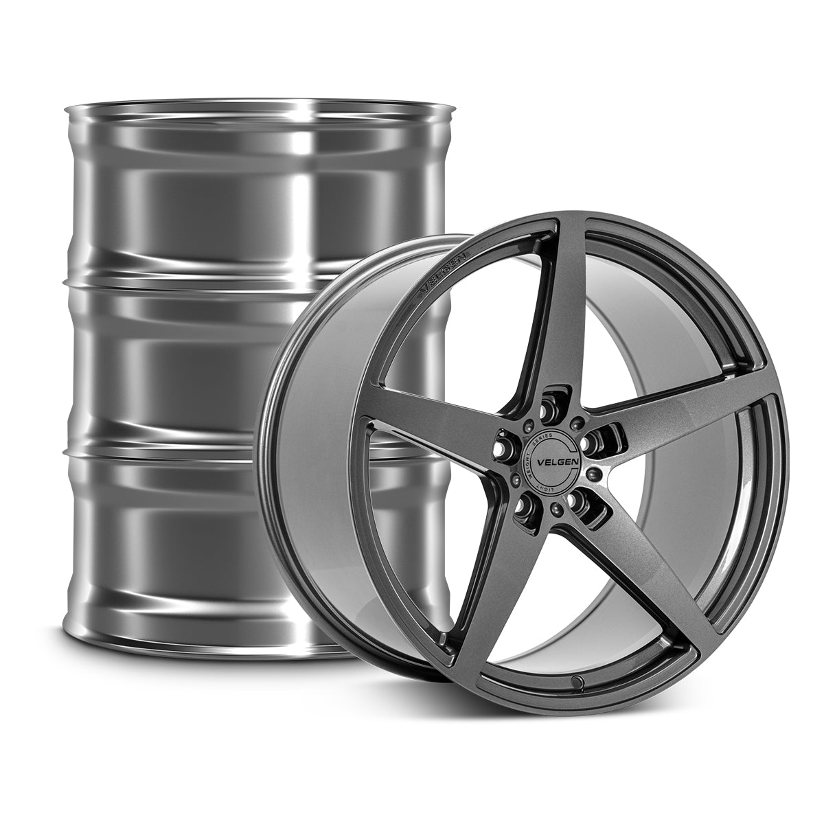 2014-2023 Jeep Grand Cherokee Velgen Classic5 V2 Wheel Set (Set of 4) - Gloss Gunmetal - 22x10.5
