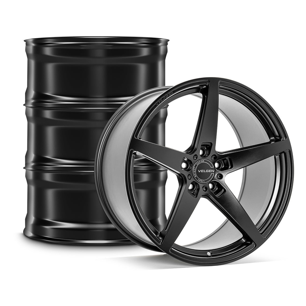 2014-2023 Jeep Grand Cherokee Velgen Classic5 V2 Wheel Set (Set of 4) - Satin Black - 22x10.5