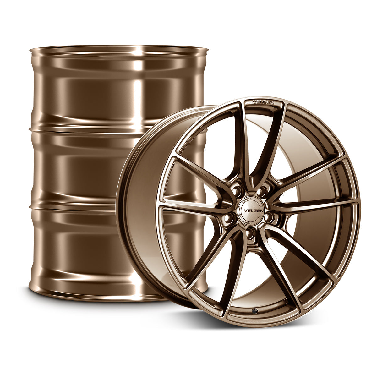 2005+ Ford Mustang Velgen VF5 Wheel Set (Set of 4) - Gloss Bronze - 20x9.5/20x10.5