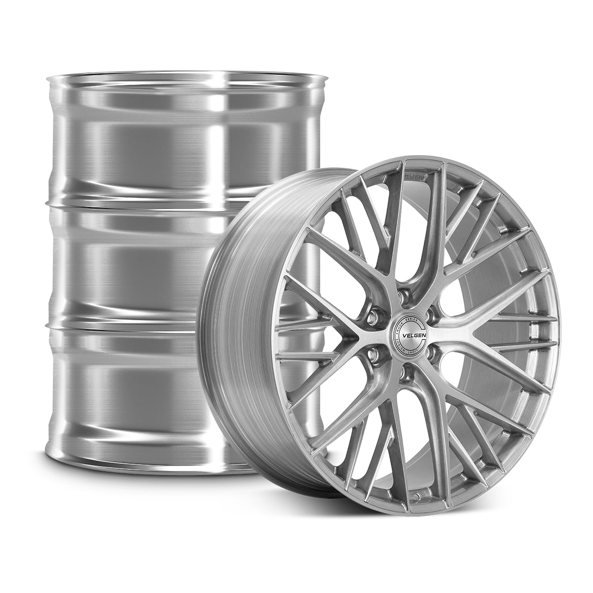 2021+ Chevrolet Tahoe/Suburban Velgen VFF-12 Wheel Set (Set of 4) - Brushed Clear - 24x10