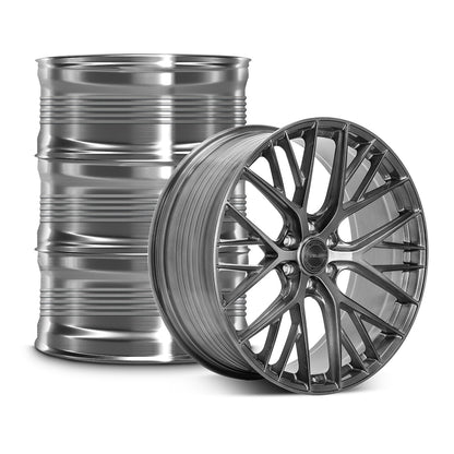 2021+ Cadillac Escalade Velgen VFF-12 Wheel Set (Set of 4) - Brushed Titanium - 24x10