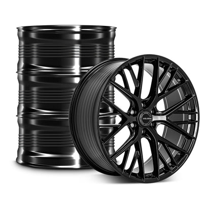 2021+ Ford F-150 Velgen VFF-12 Wheel Set (Set of 4) - Gloss Black - 22x10