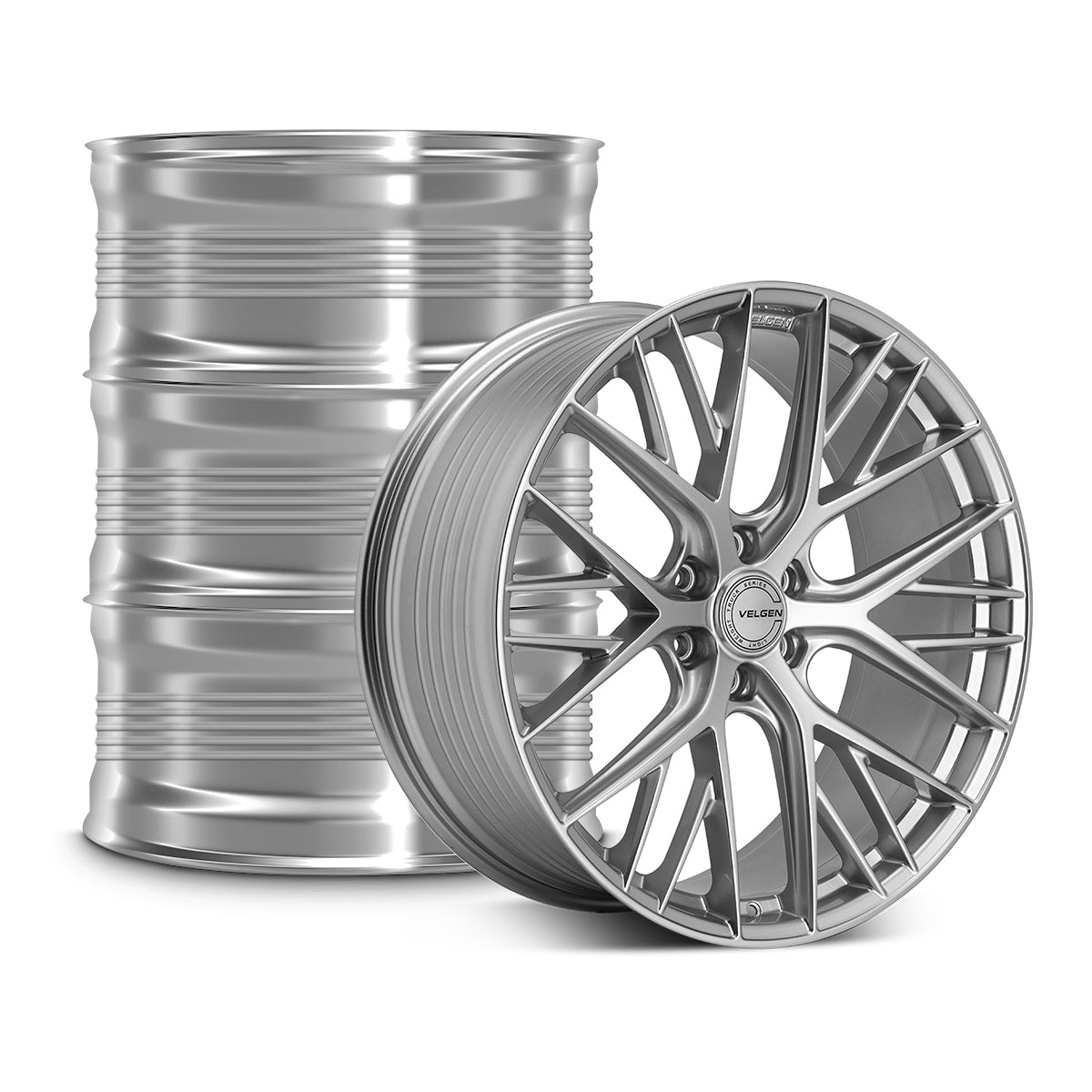 2021+ Chevrolet Tahoe/Suburban Velgen VFF-12 Wheel Set (Set of 4) - Gloss Silver - 24x10
