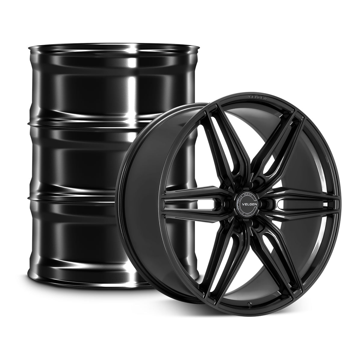 2021+ Ford F-150 Velgen VFF-6 Wheel Set (Set of 4) - Gloss Black - 22x10