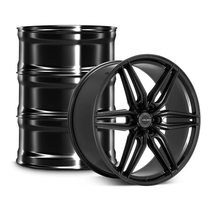 2021+ Ford F-150 Velgen VFF-6 Wheel Set (Set of 4) - Gloss Black - 22x10