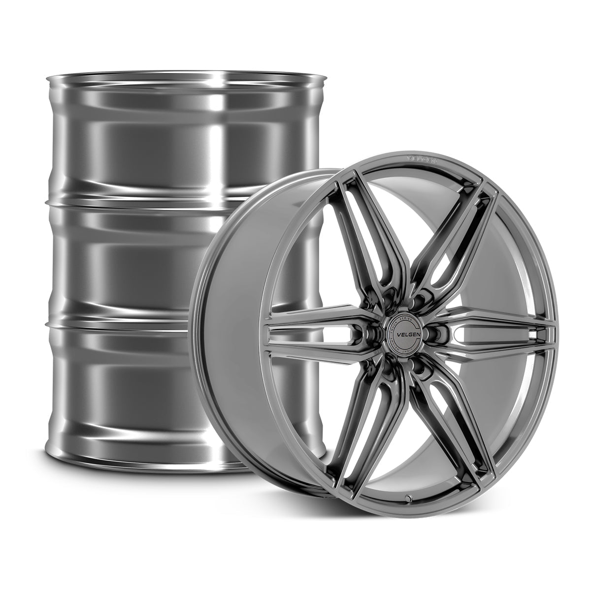 2018+ RAM 1500 Velgen VFF-6 Wheel Set (Set of 4) - Gloss Gunmetal - 24x10