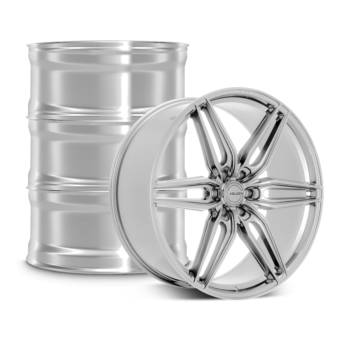 2021+ Ford F-150 Velgen VFF-6 Wheel Set (Set of 4) - Gloss Silver - 24x10