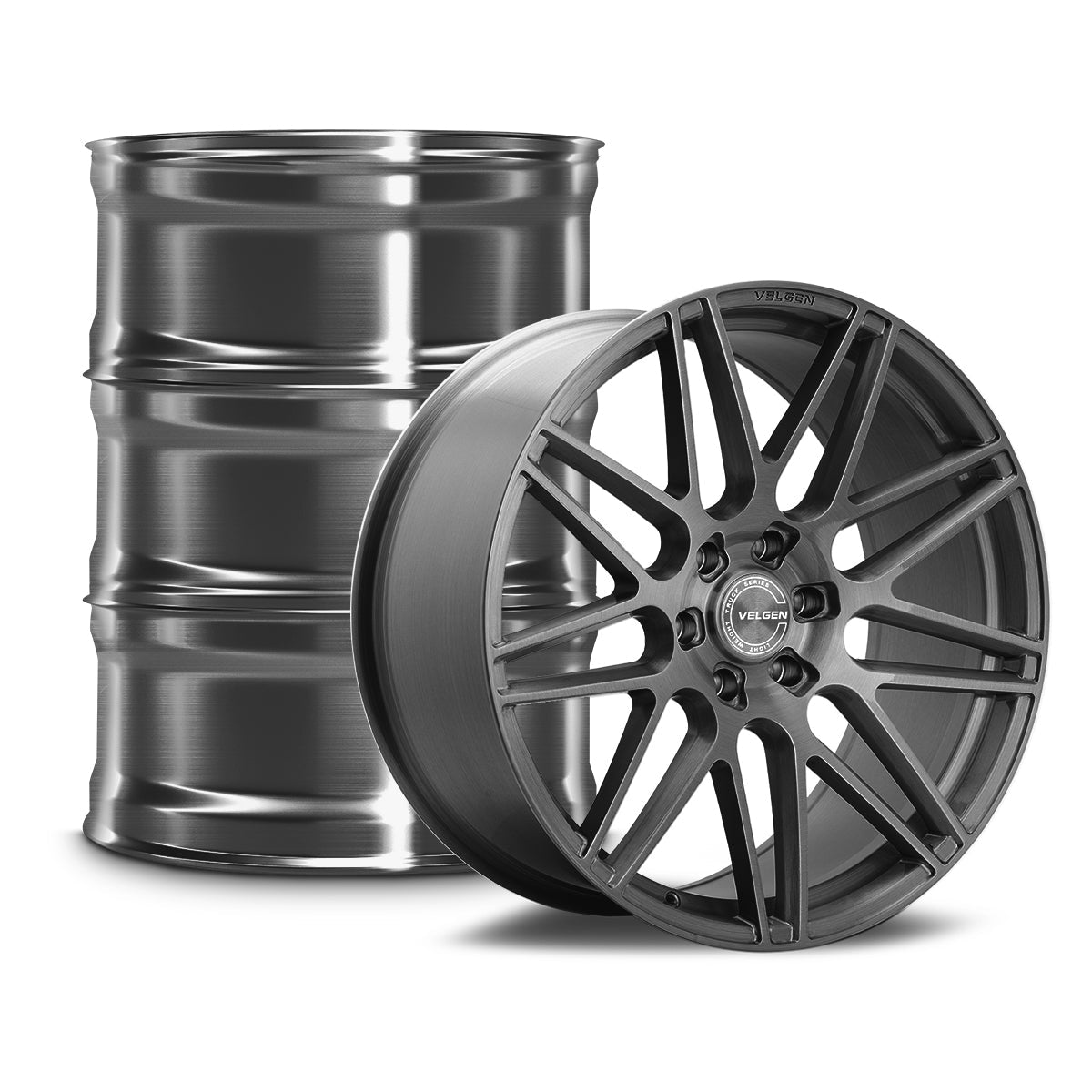 2021+ Cadillac Escalade Velgen VFF-9 Wheel Set (Set of 4) - Brushed Titanium - 24x10