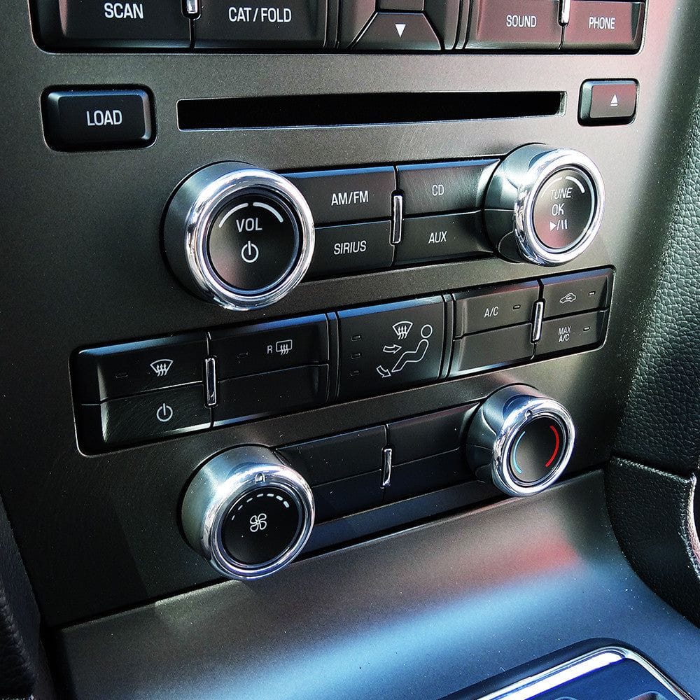 Billet AC Knob Bezels Polished (fits 11-13 Mustang)